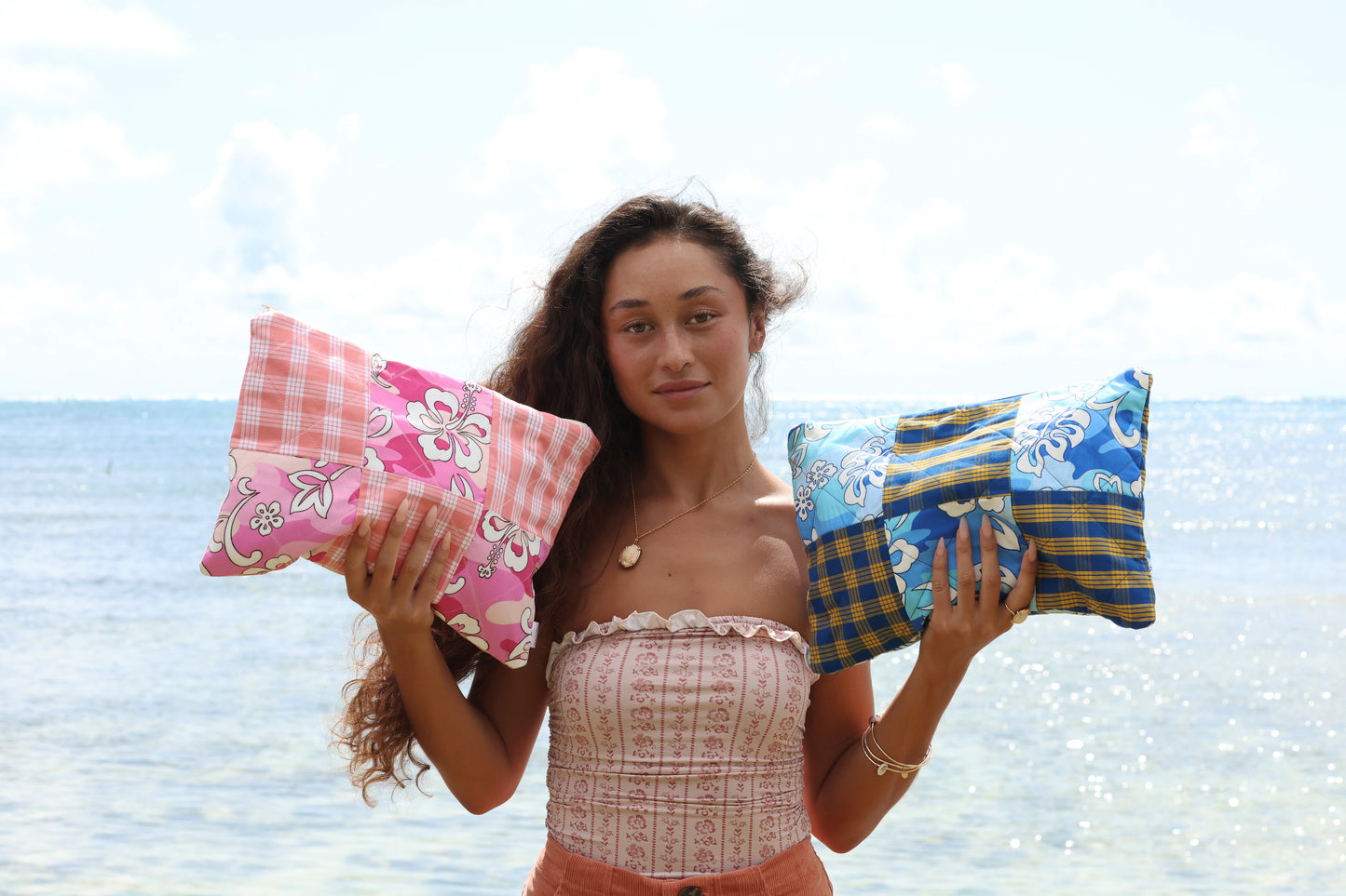 Kana Palaka Quilted Pouch