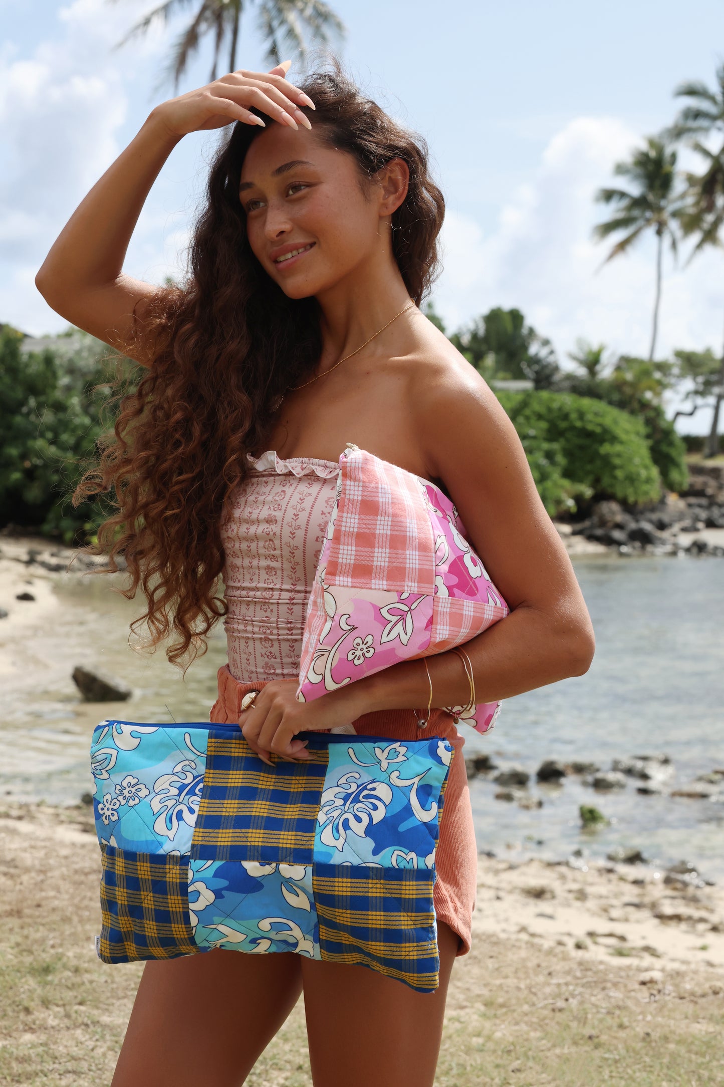 Kana Palaka Quilted Pouch