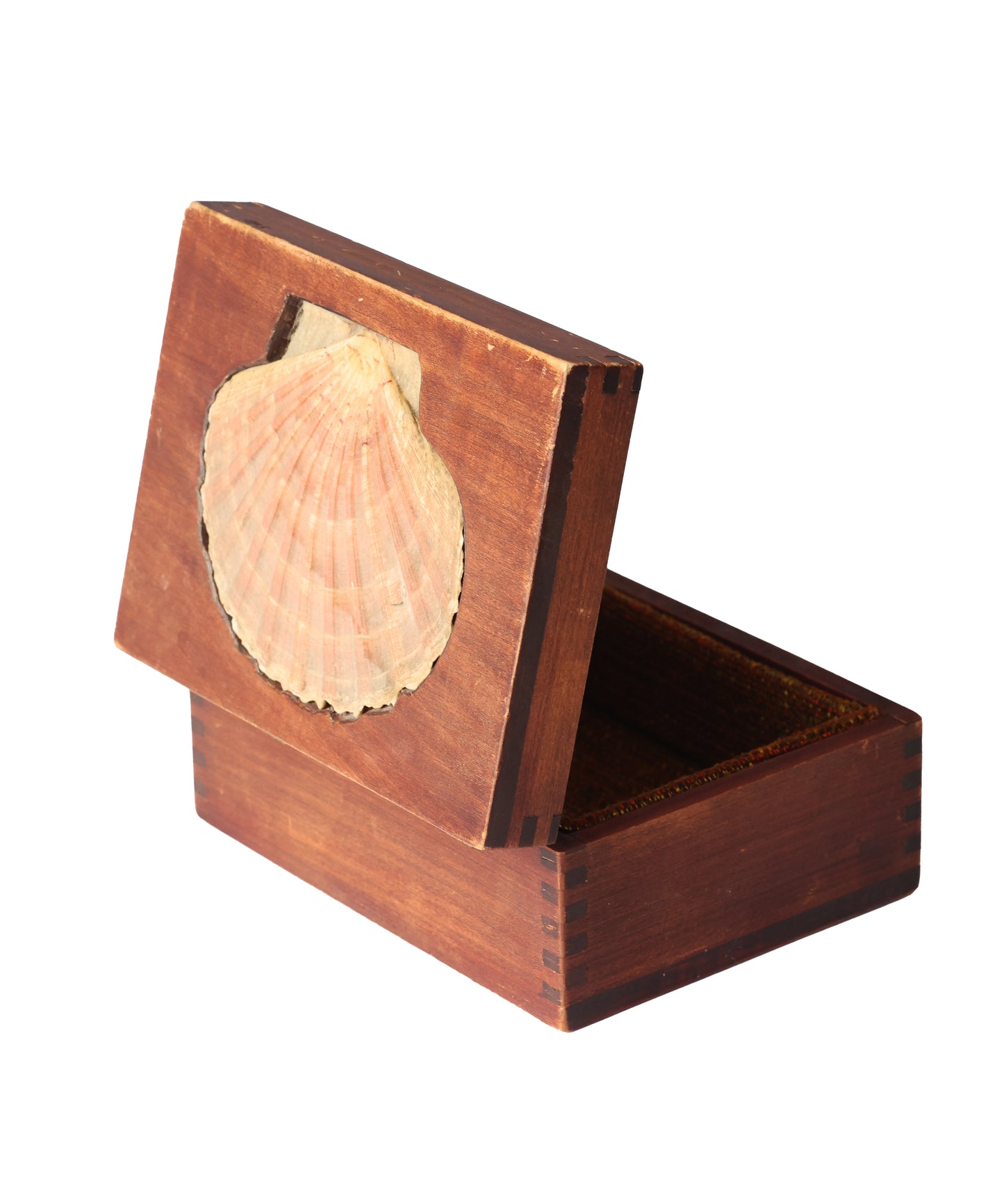 RARE 2000s Wooden Shell Box