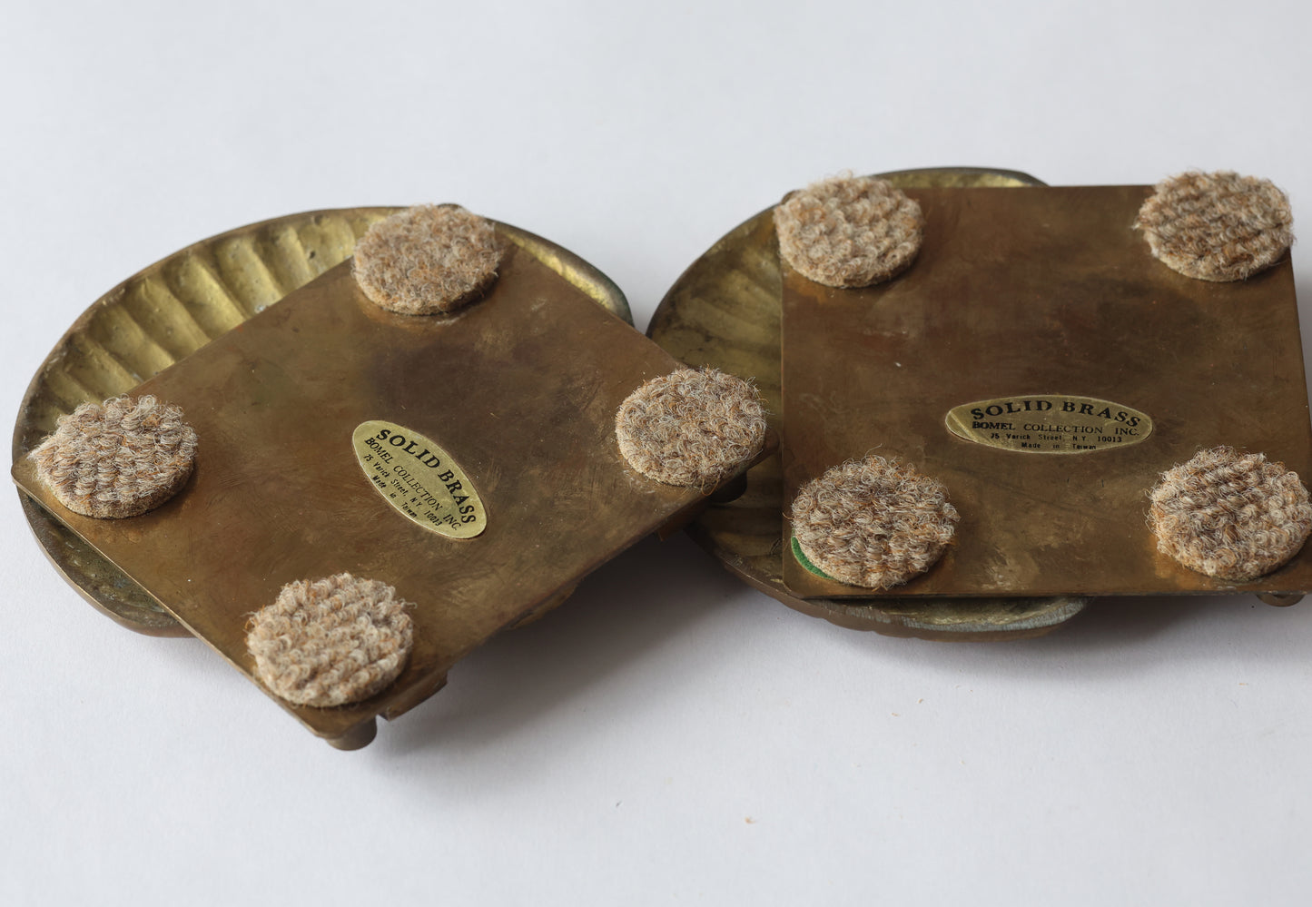 Vintage Brass Scallop Shell Bookend