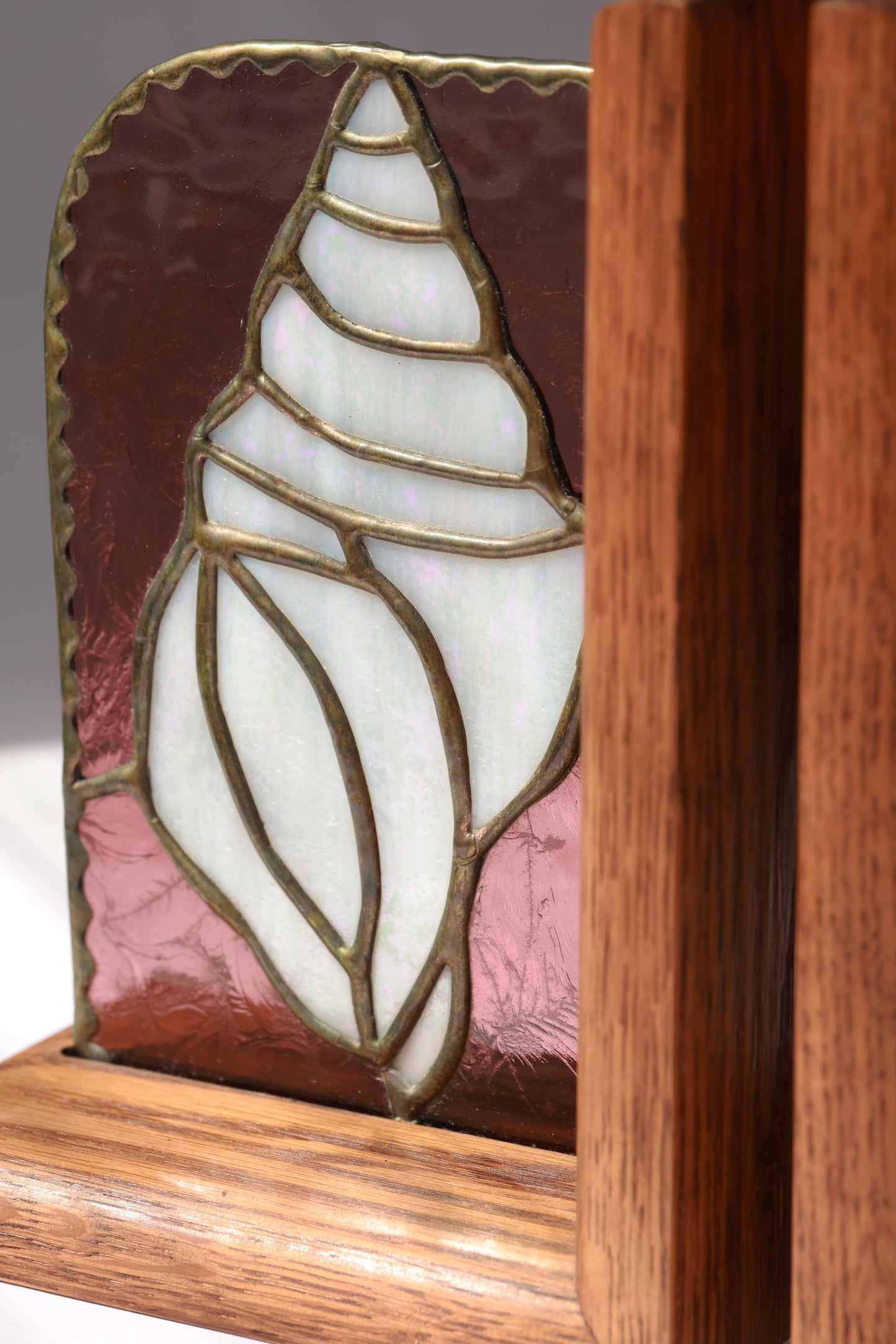 RARE Vintage Stain Glass Bookend