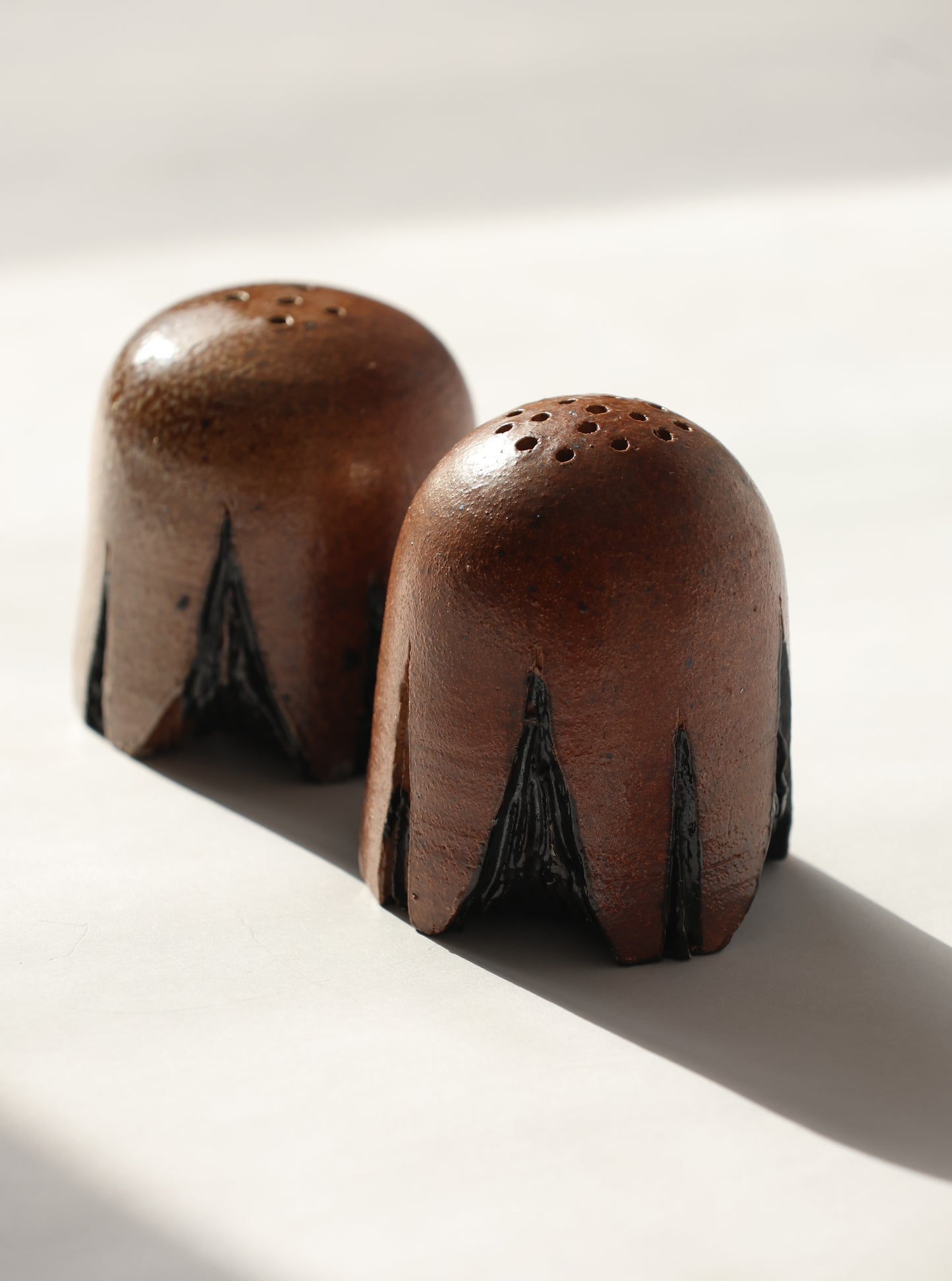 Brutalist Ceramic S&P Shakers
