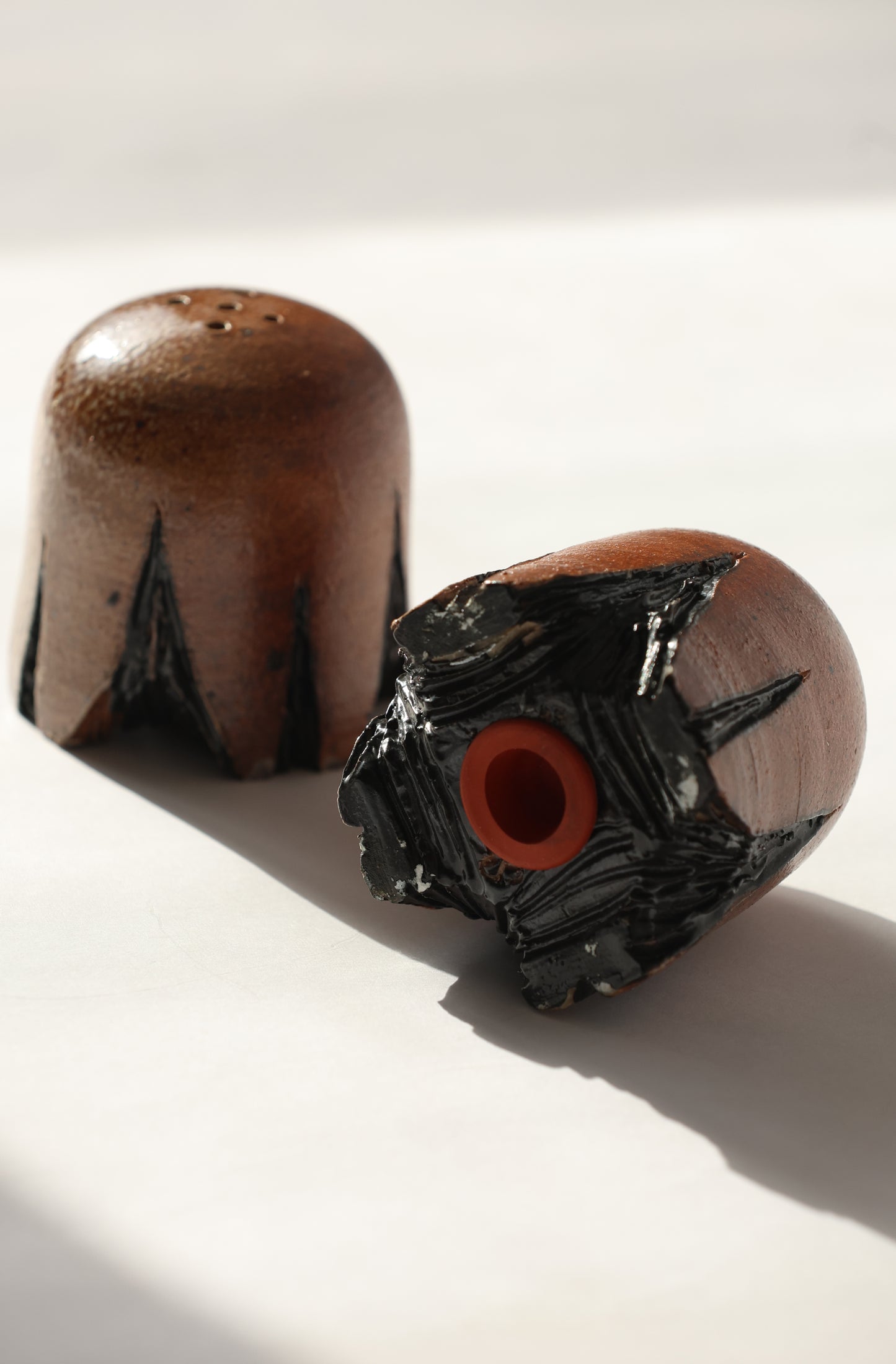 Brutalist Ceramic S&P Shakers