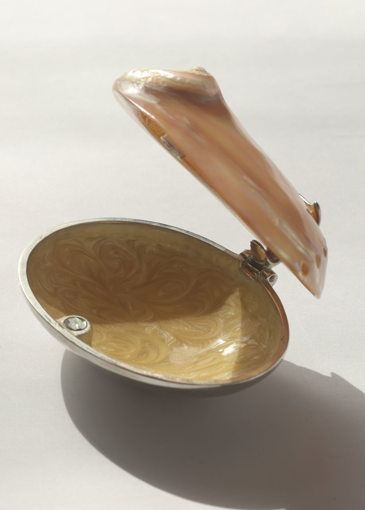 RARE 1990s Whale Tail Abalone Shell Box