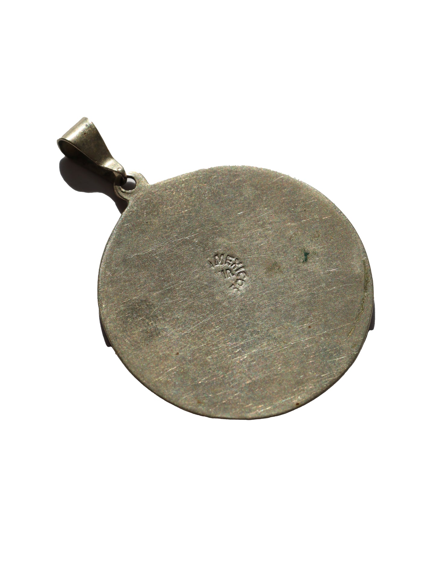 Vintage MOP Abalone Shell Checker Pendant