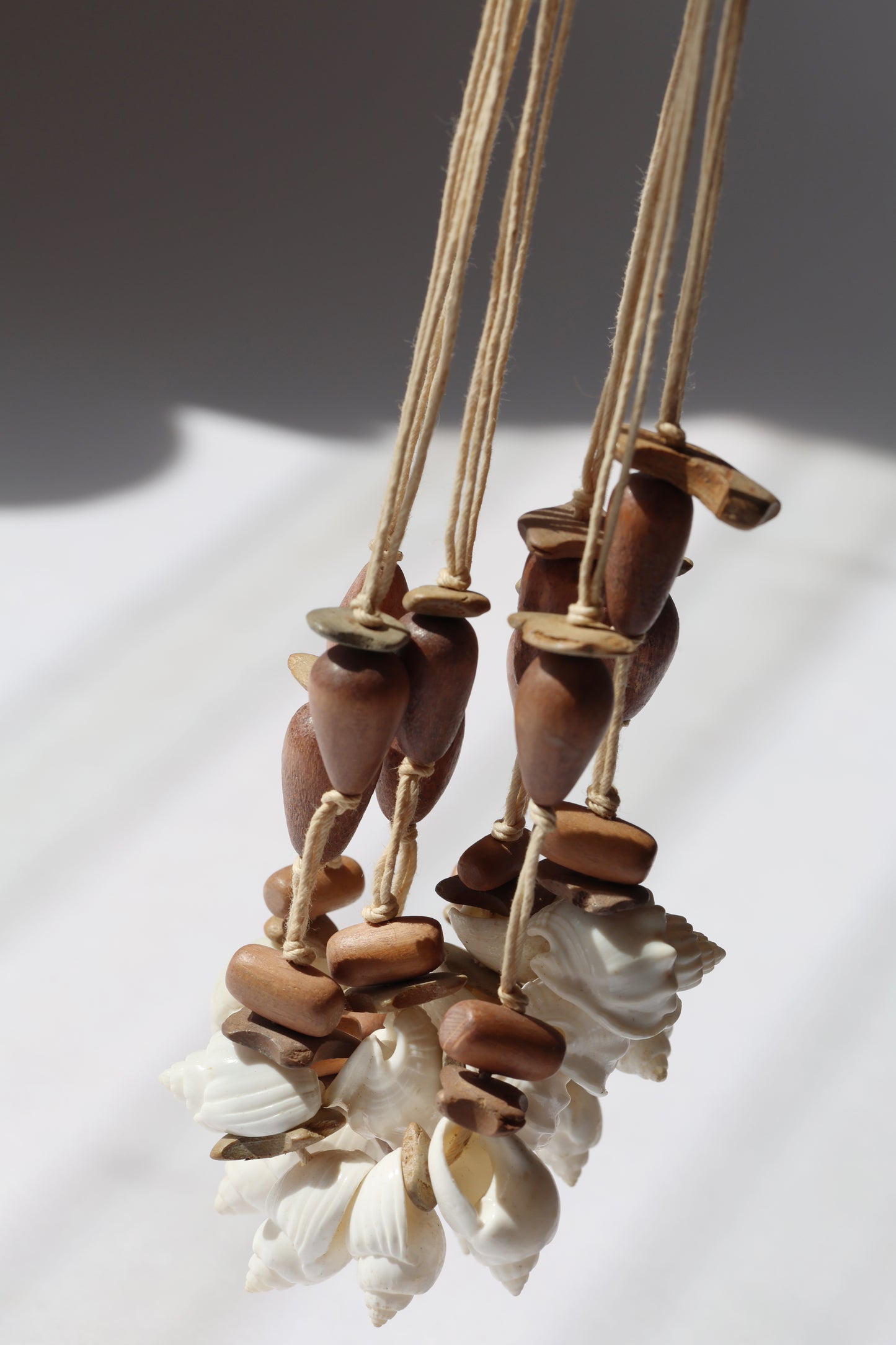 Boho Shell Wooden Bead Necklace