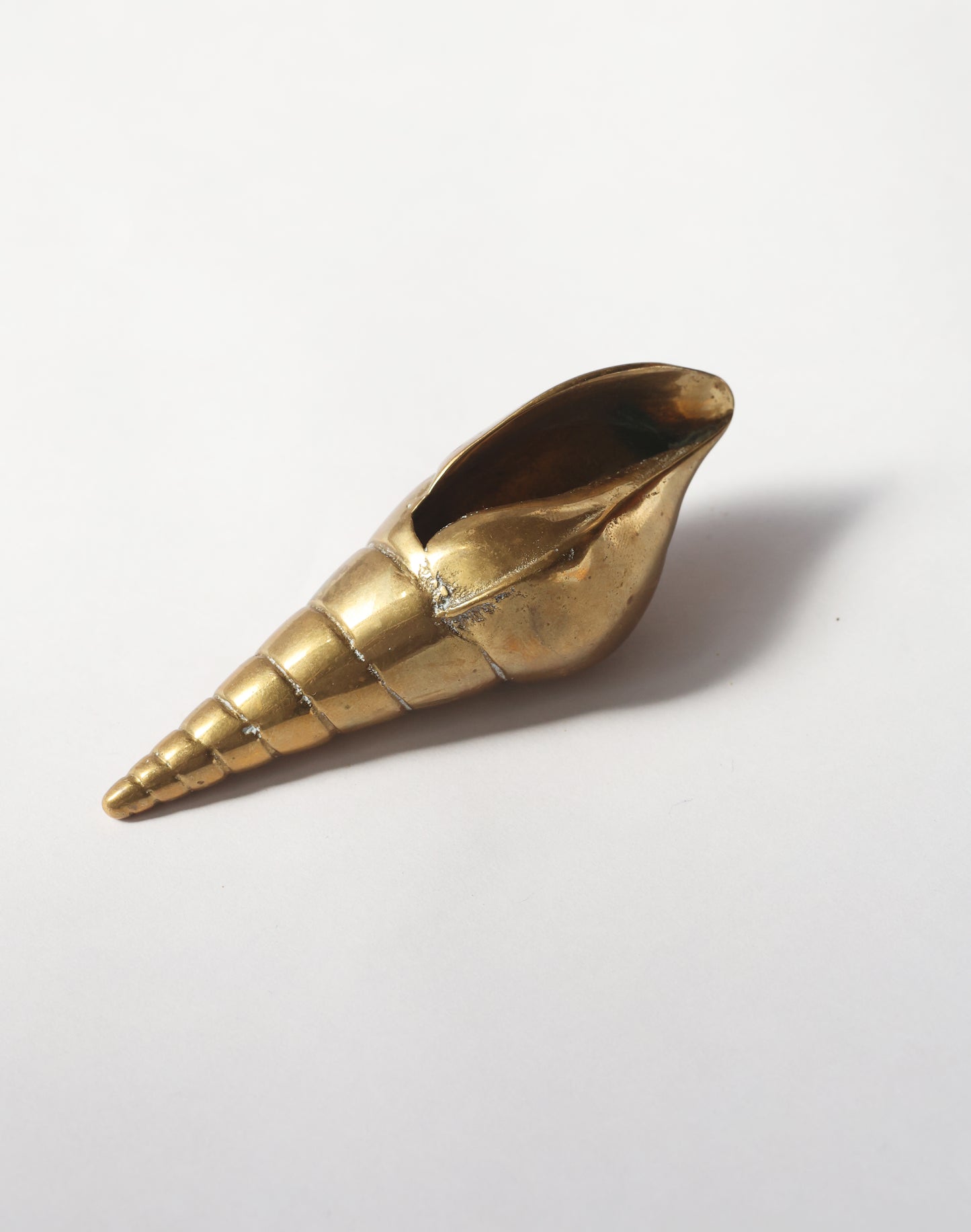 Vintage Brass Spiral Shell
