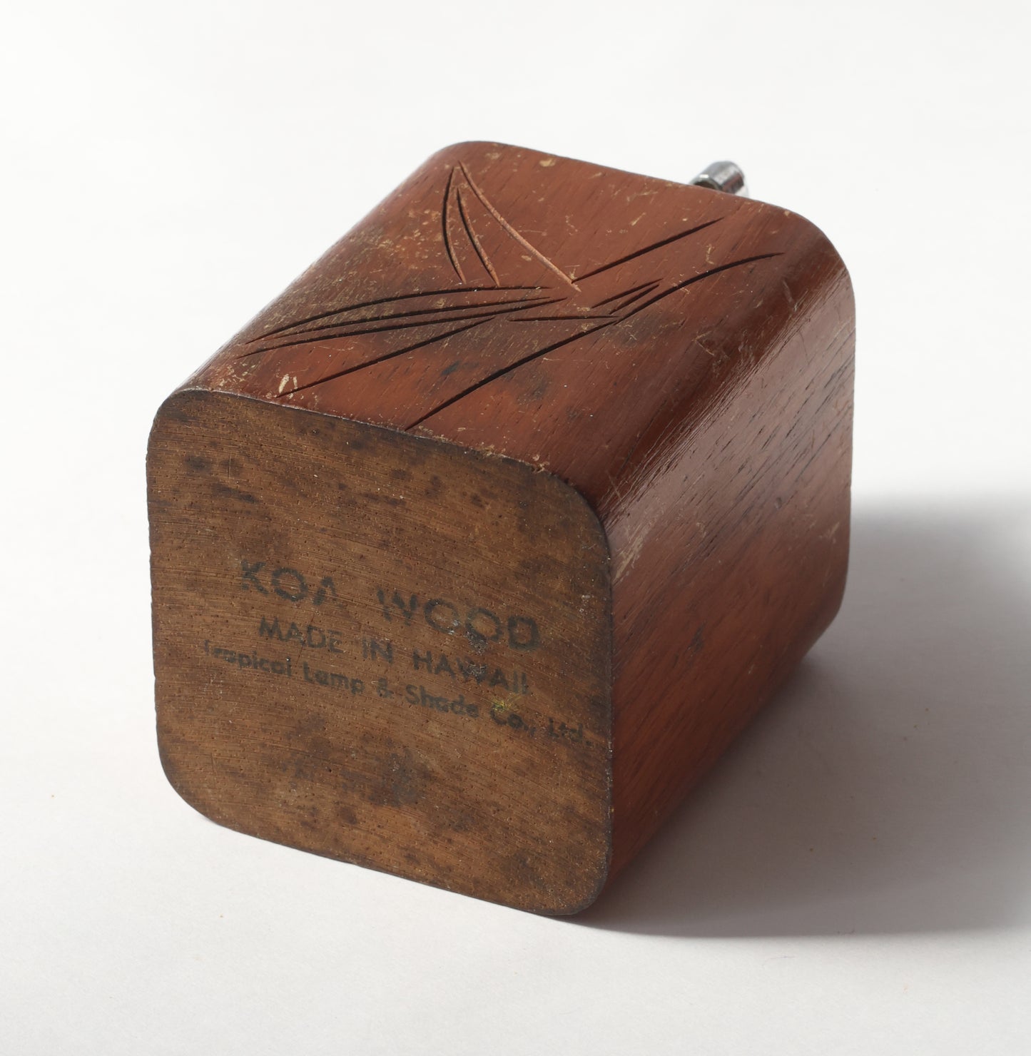 Vintage Koa Wood Table Lighter