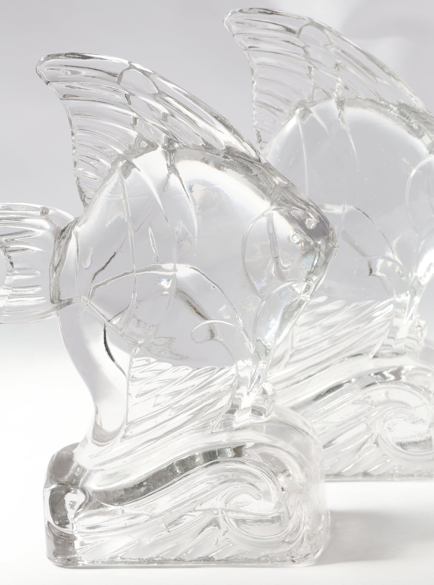 1980s Murano Glass Fish Bookends