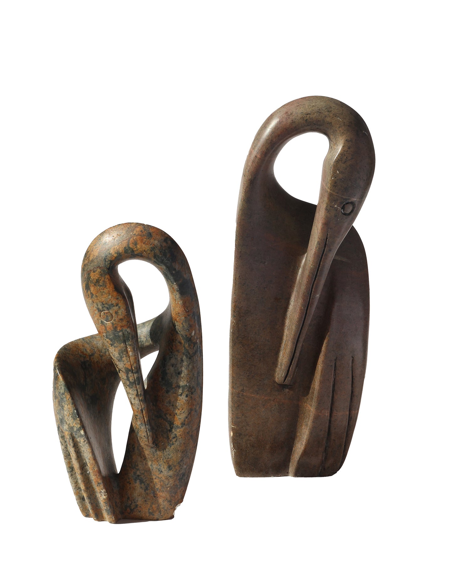Mid-Century African Crane Stone Sculpture