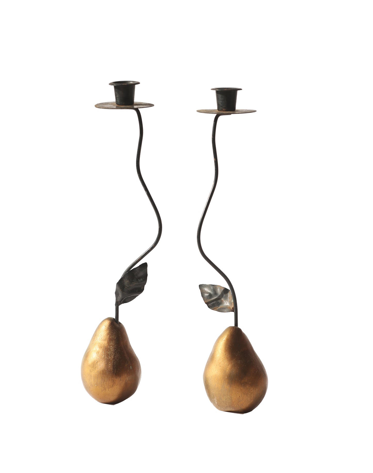 Art Nouveau Pear Candle Stick Holders