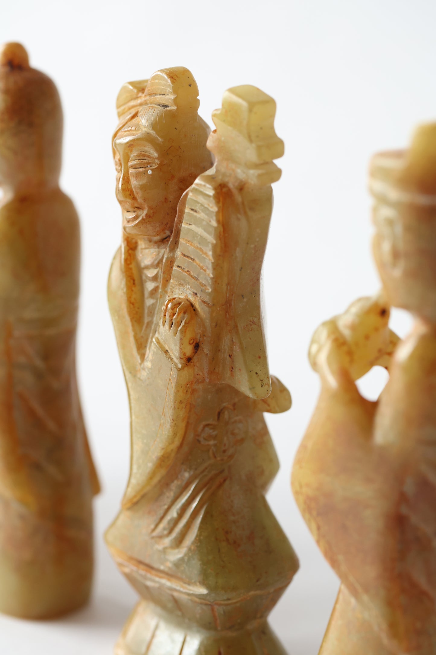 Antique Shoushan Jade Stone Hand Carved