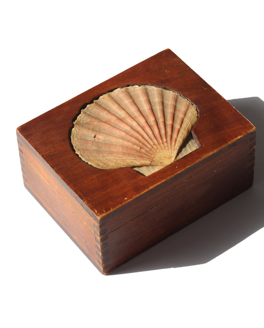 RARE 2000s Wooden Shell Box