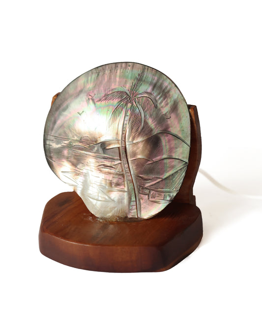 Vintage Tahiti MOP Shell Lamp