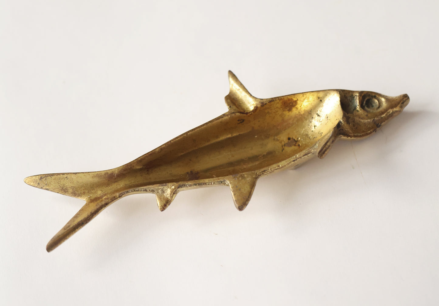Vintage Brass Fish Ashtray