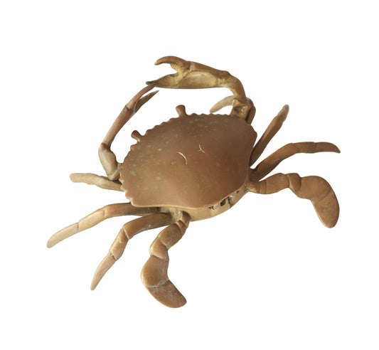 Vintage Brass Crab Stash Box