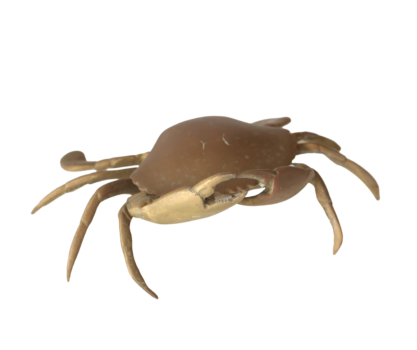 Vintage Brass Crab Stash Box