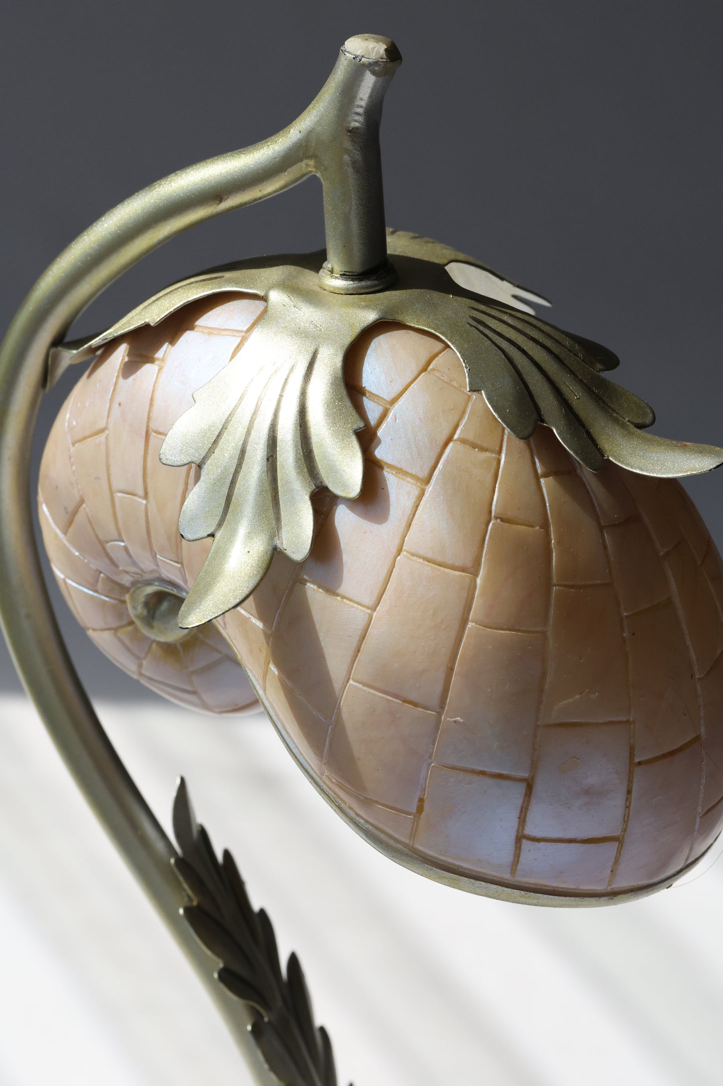 Art Nouveau Nautilus Shell Table Lamp