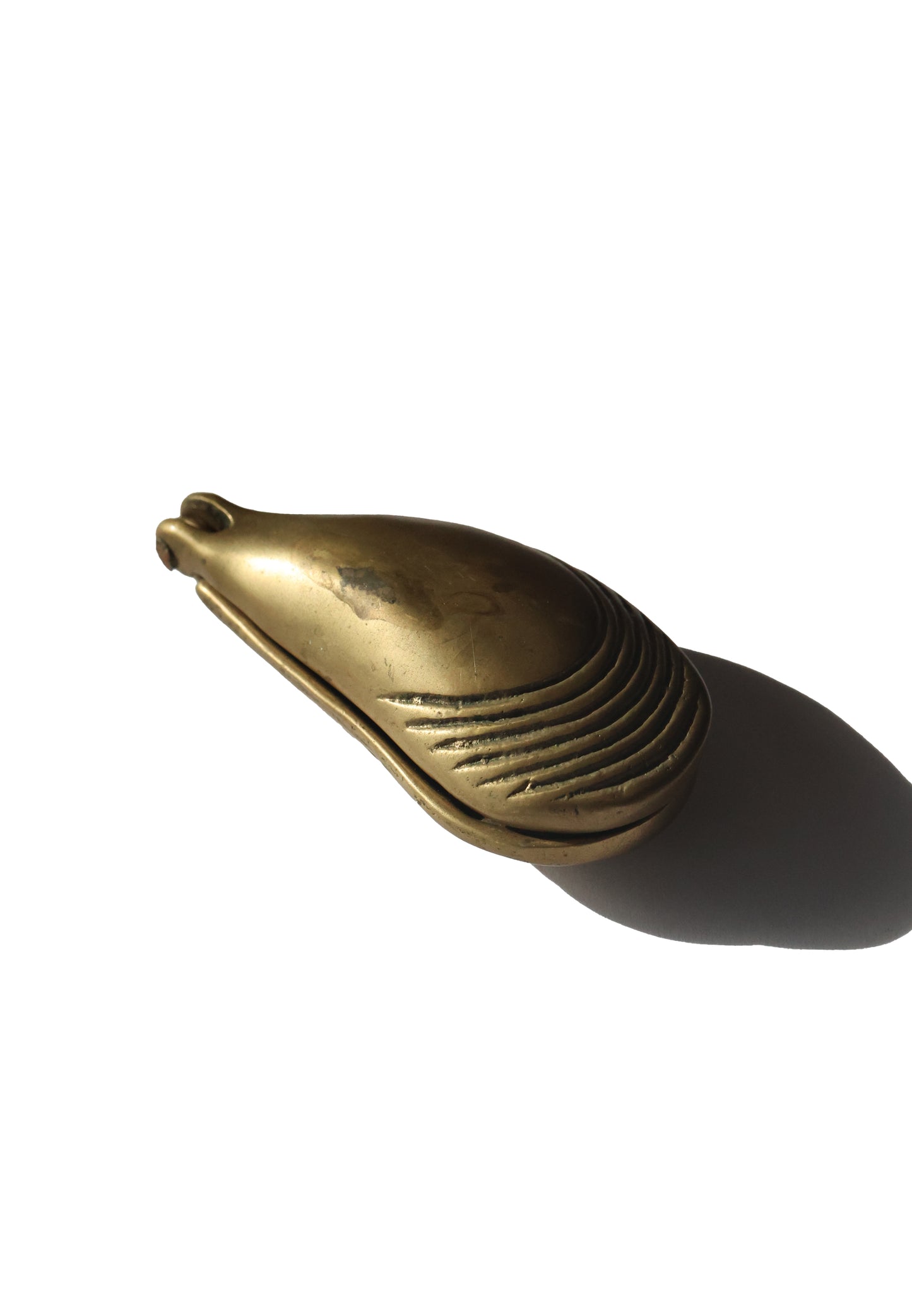 RARE Brass Mussel Hinged Dish