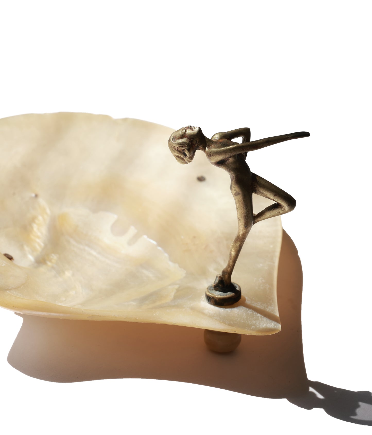 Antique Italian Art Nouveau Woman Caviar Dish