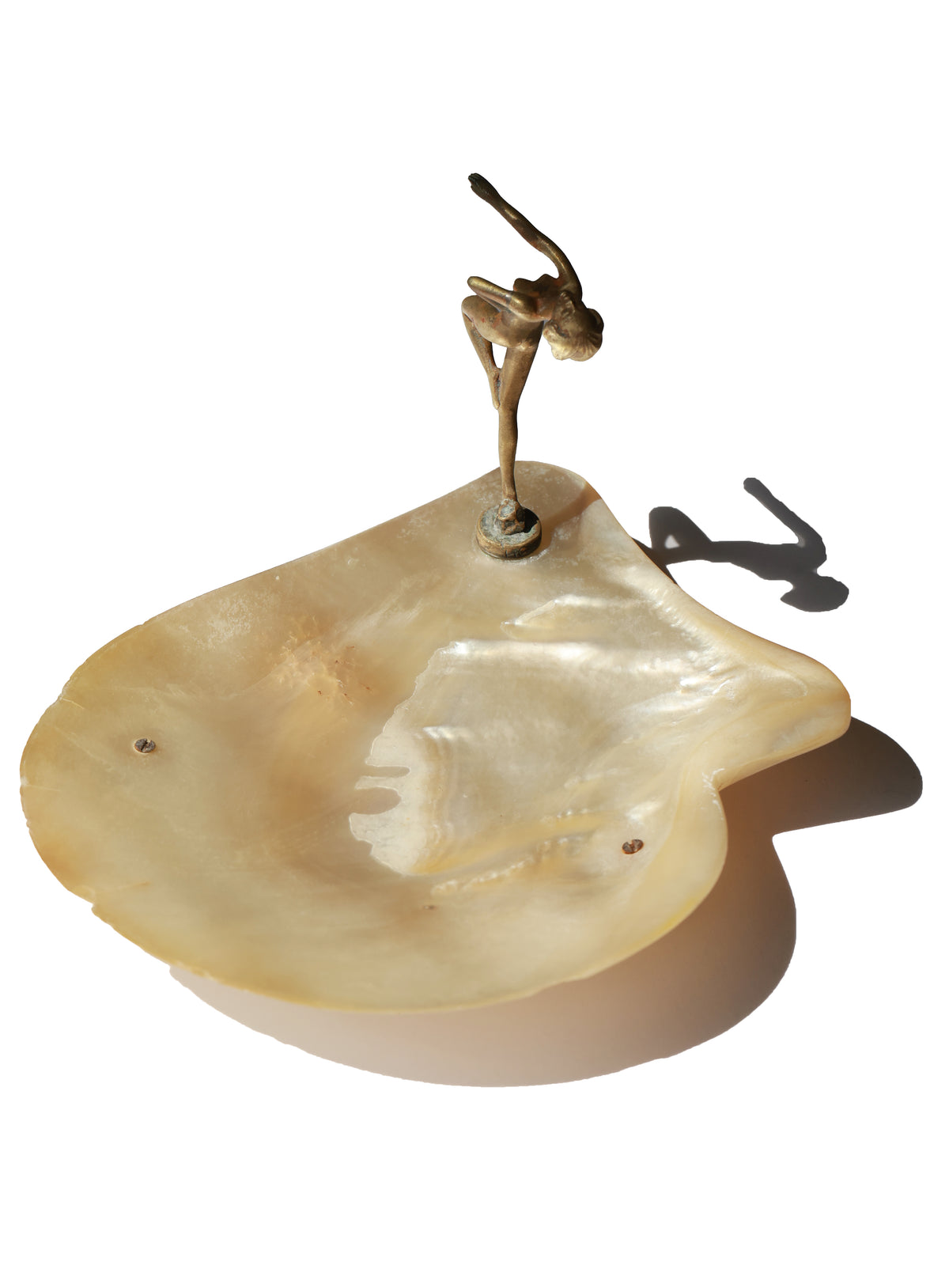 Antique Italian Art Nouveau Woman Caviar Dish