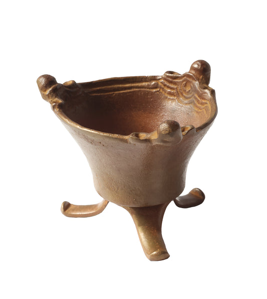 Rare Tomiyasu Aida Jomon Bronze Pedestal Dish