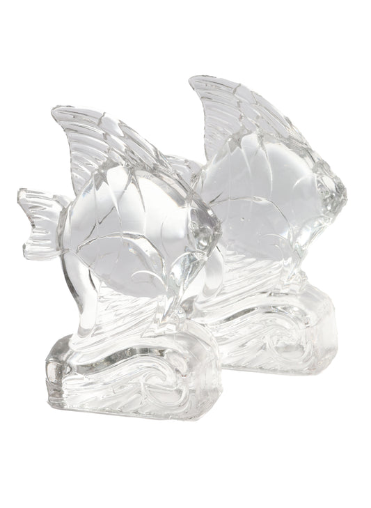 1980s Murano Glass Fish Bookends