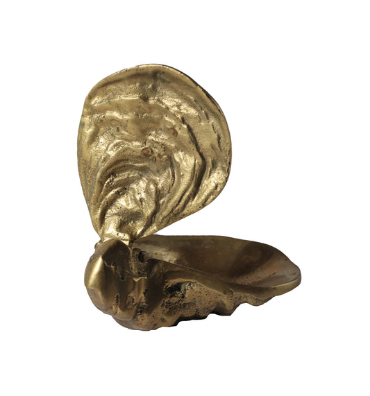 RARE Brass Oyster Hinged Box