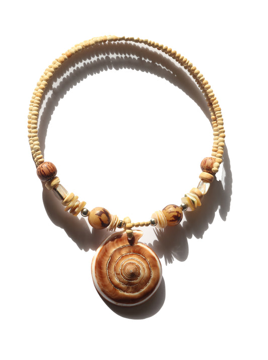 Vintage Shell Beaded Choker