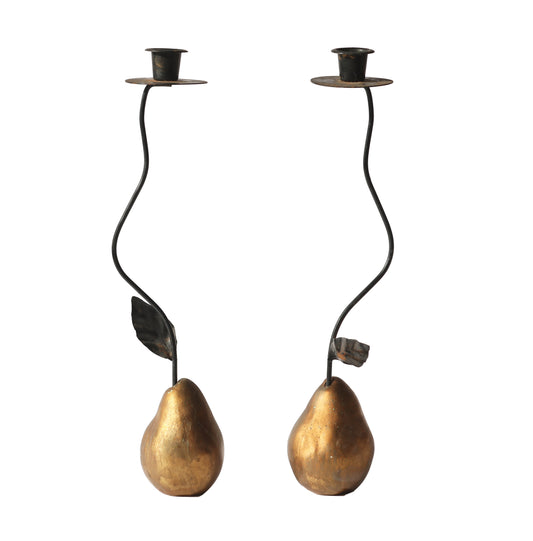 Art Nouveau Pear Candle Stick Holders