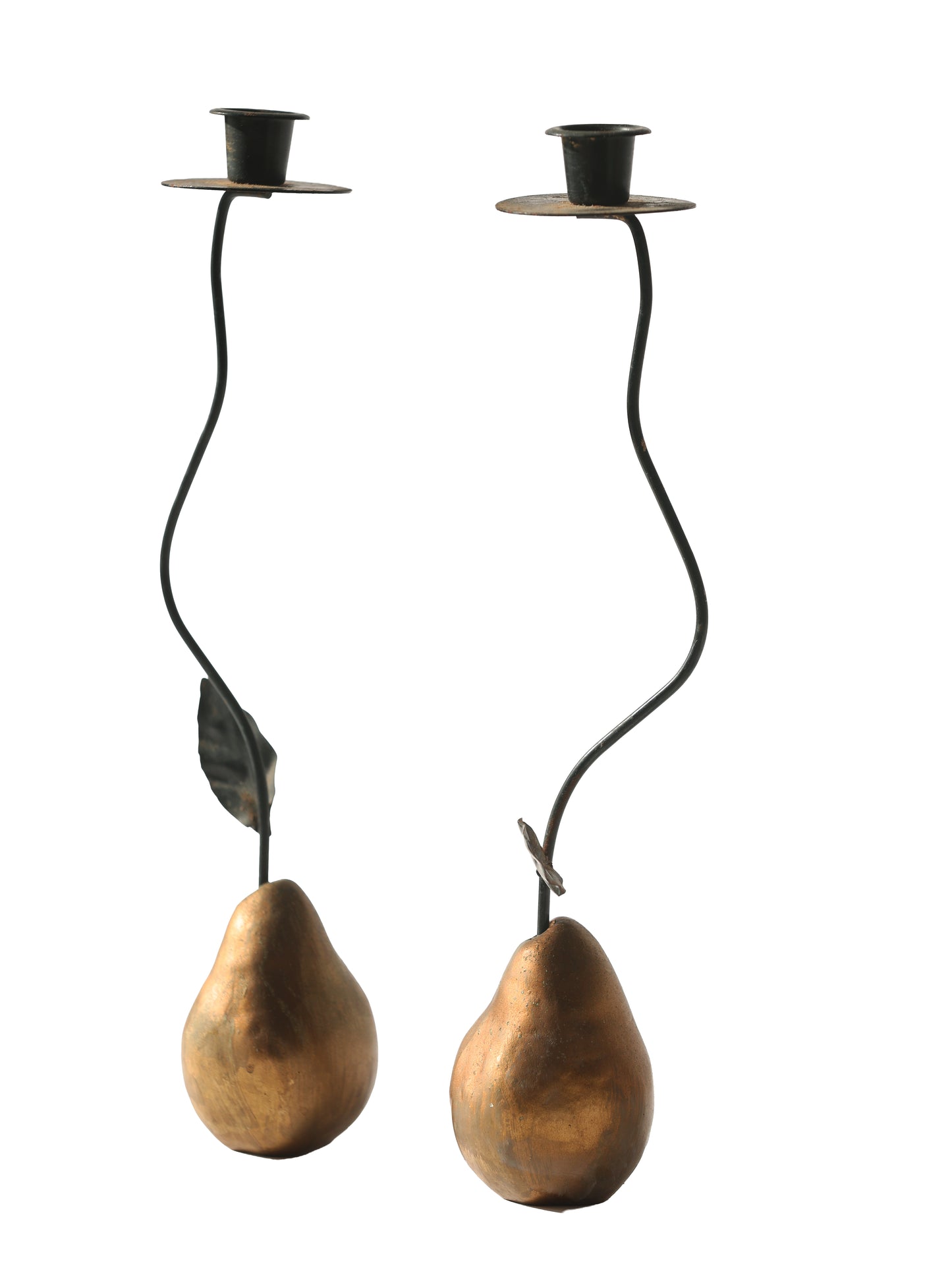 Art Nouveau Pear Candle Stick Holders
