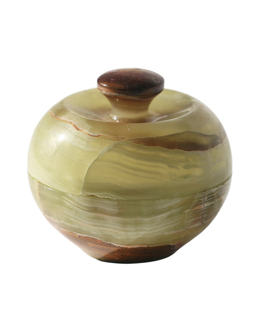 Vintage Onyx Stone Lidded Dish