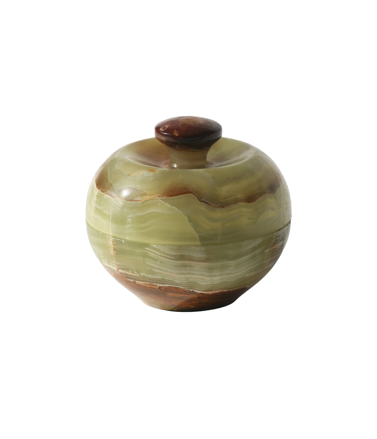 Vintage Onyx Stone Lidded Dish