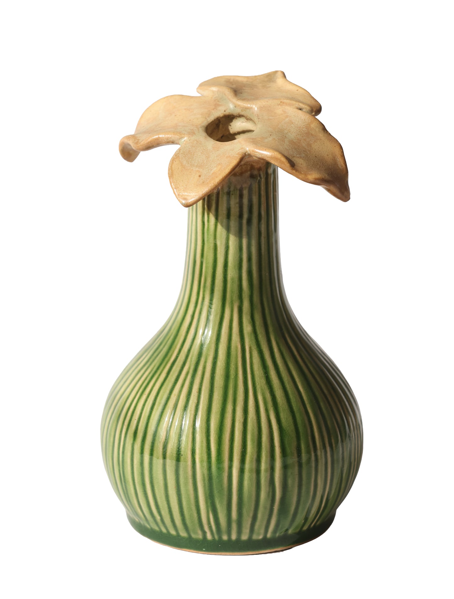 Art Nouveau Flora Pottery Vase