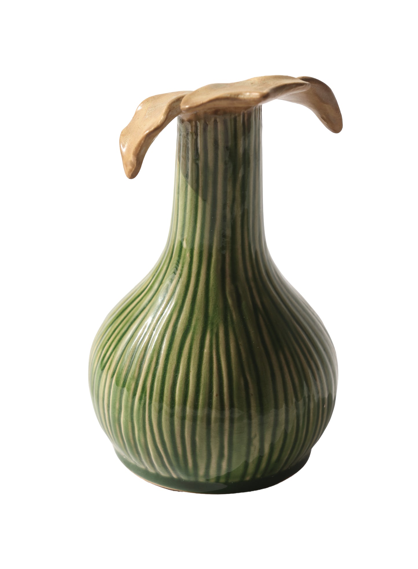 Art Nouveau Flora Pottery Vase