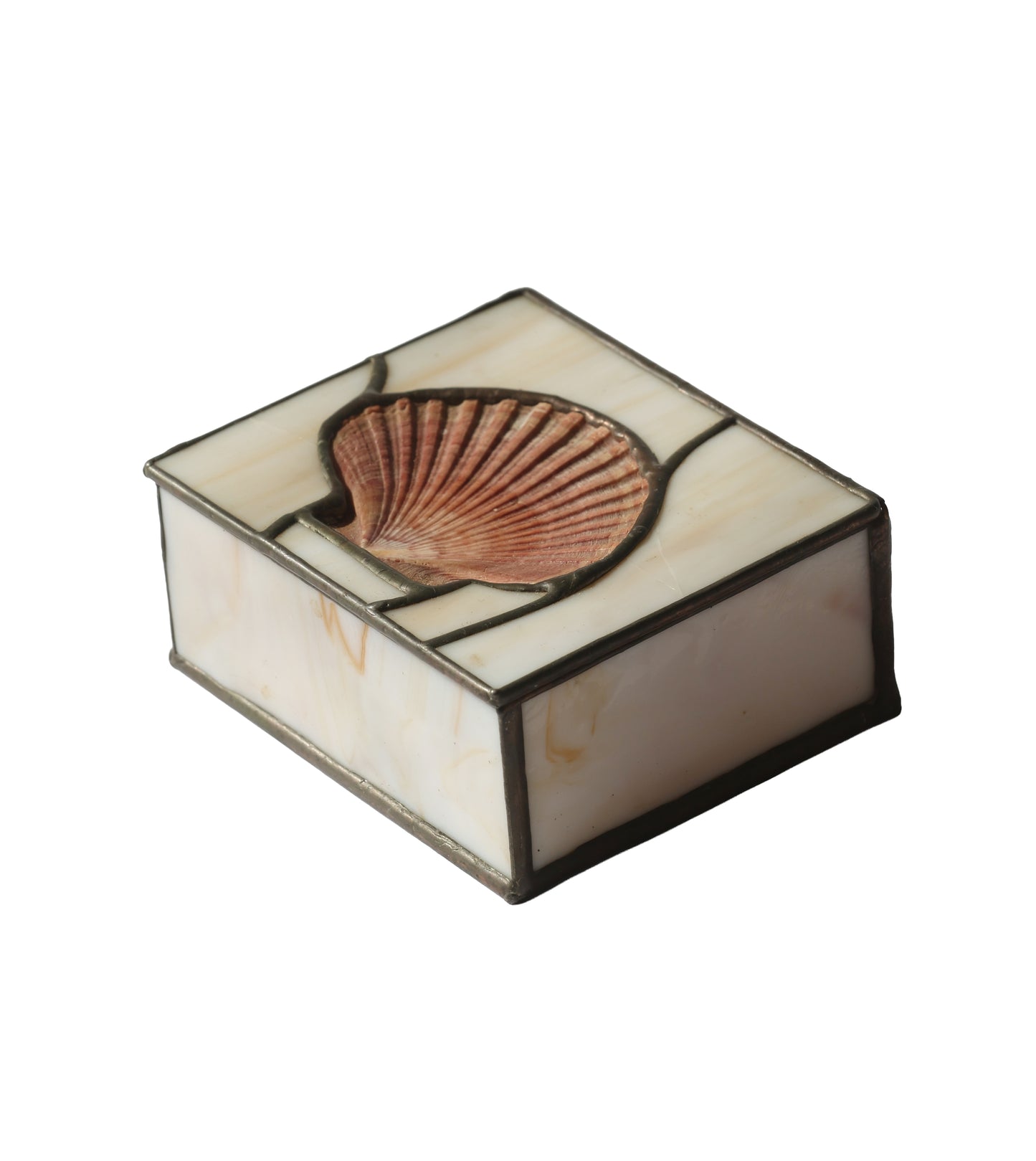 Marble Scallop Glass Box