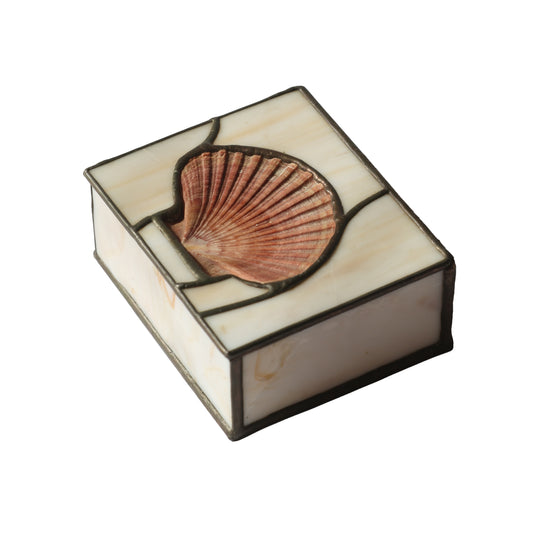Marble Scallop Glass Box