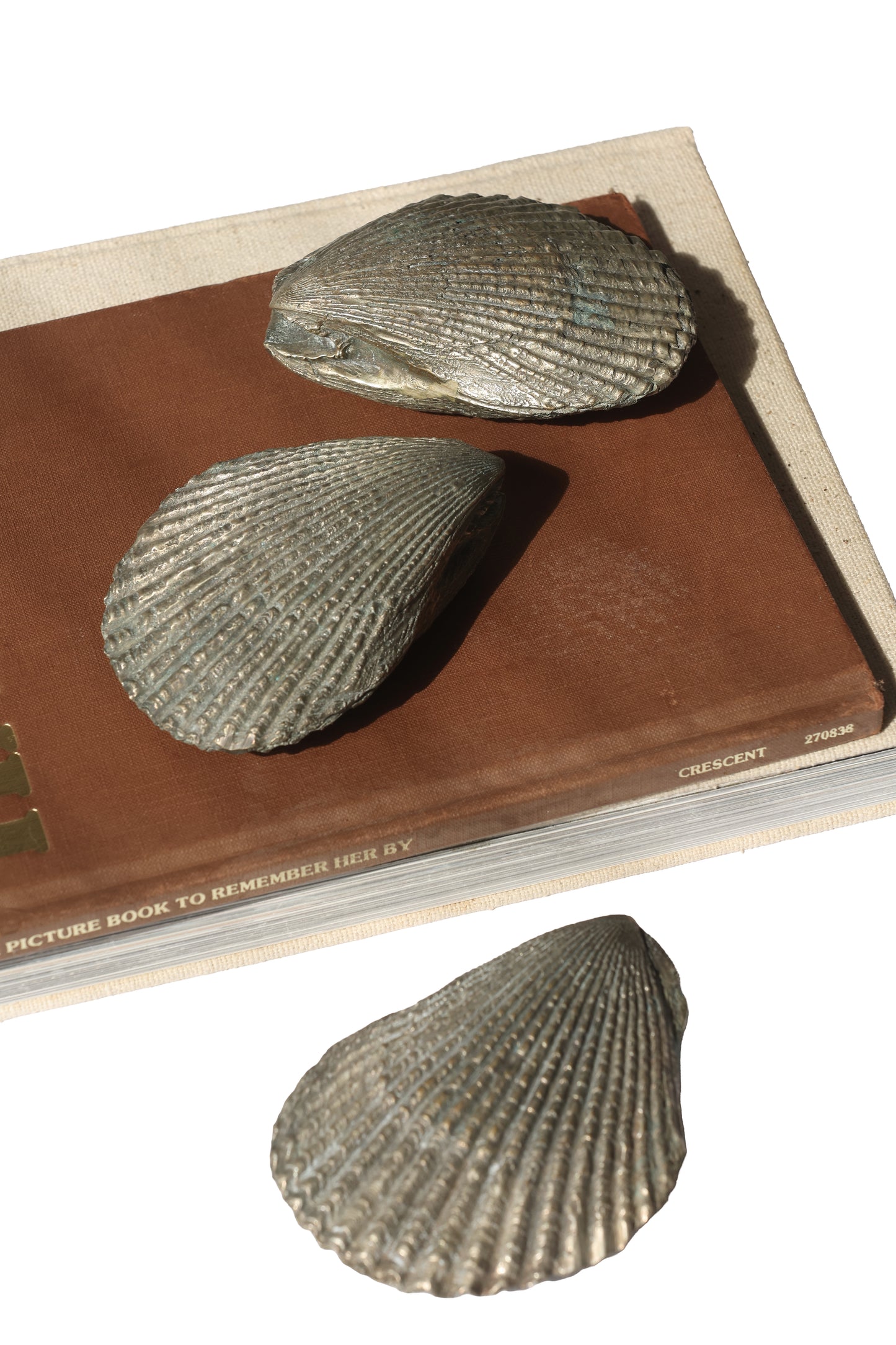 1980s Pewter Clam Shell Trio