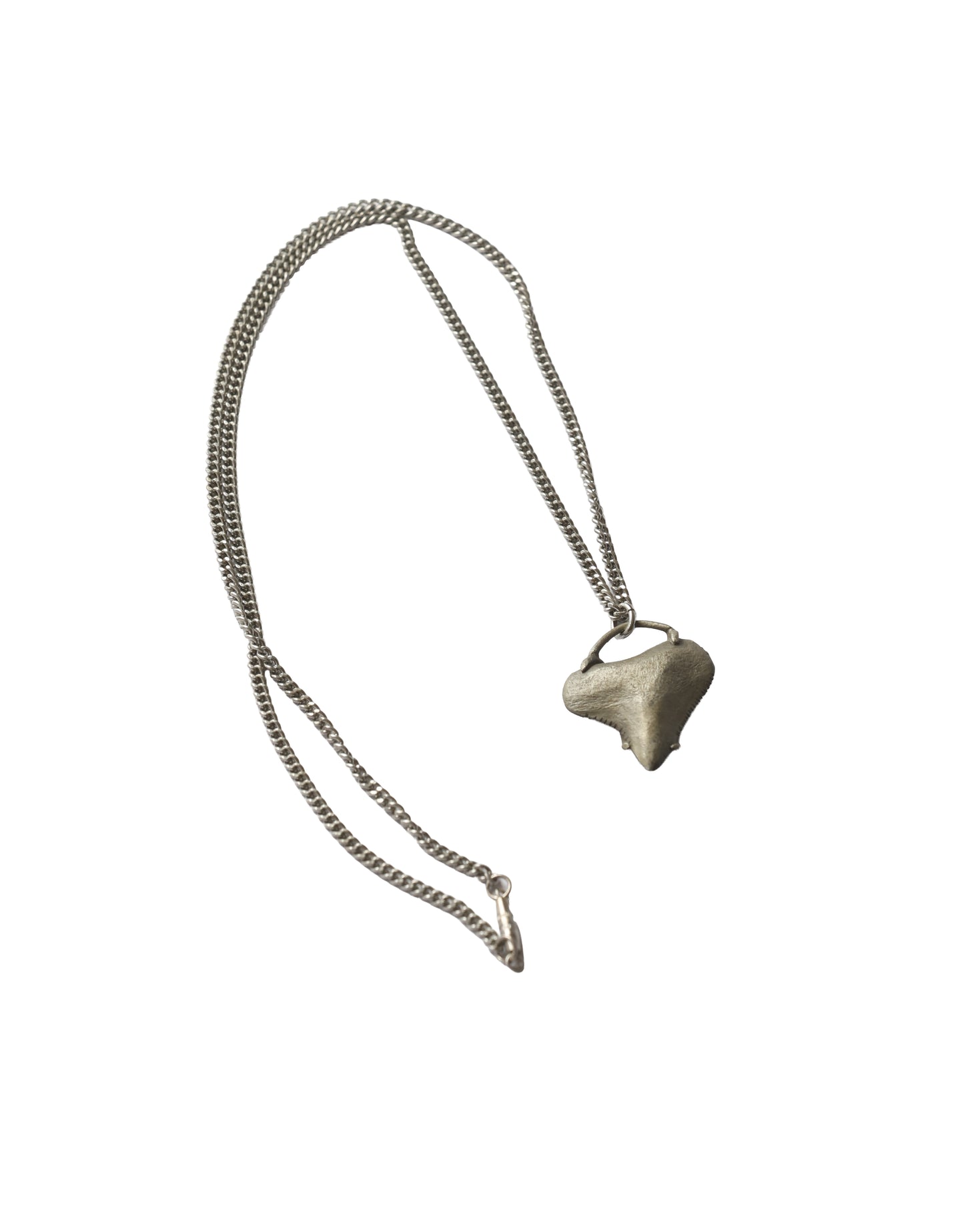 Vintage Pewter Shark Tooth Necklace