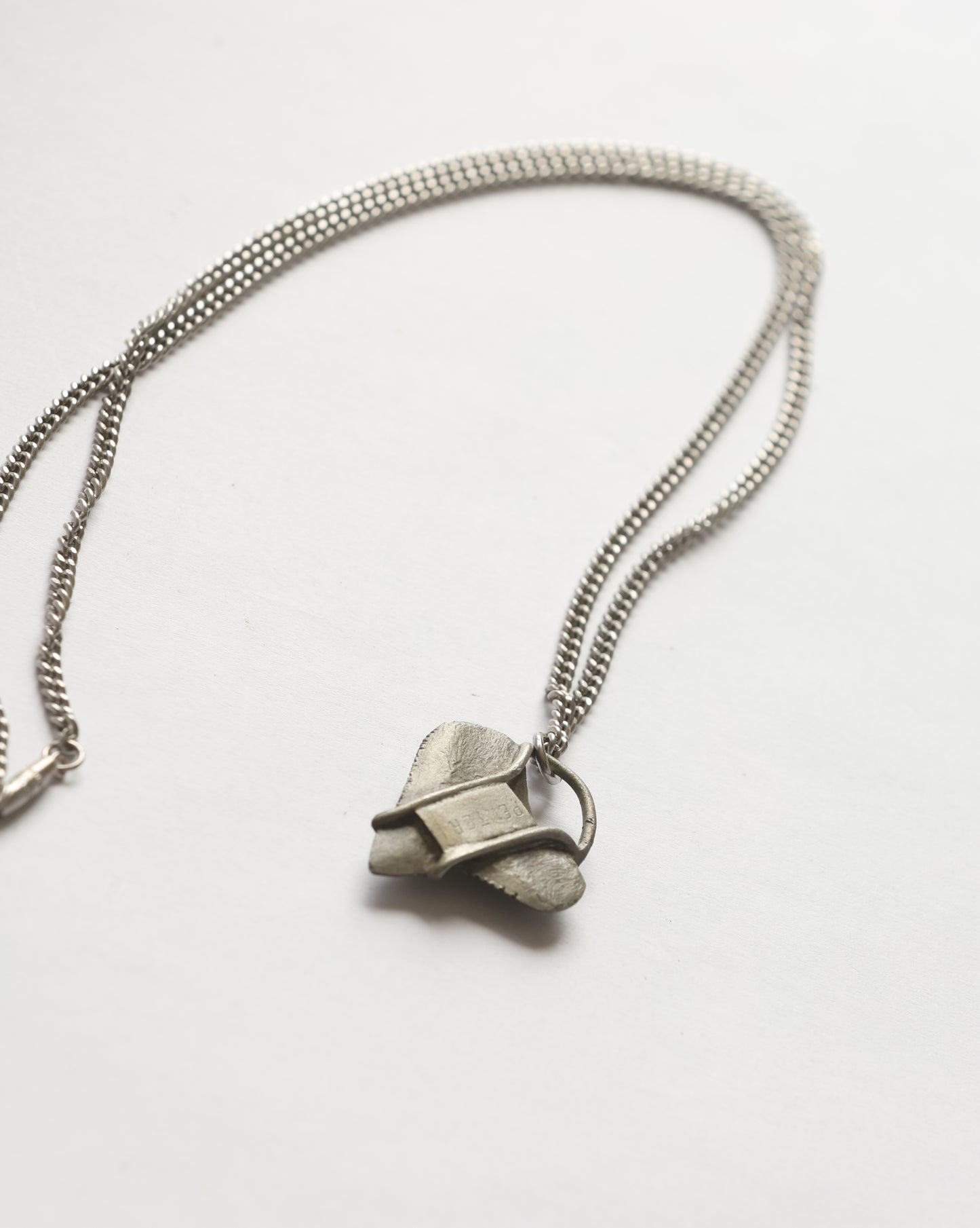Vintage Pewter Shark Tooth Necklace