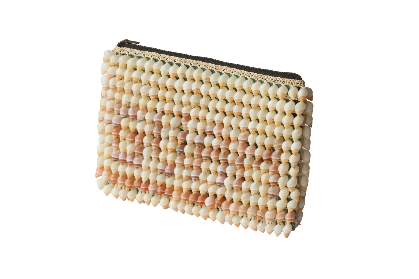 Vintage Crochet Clutch Snail Shell Appliqué