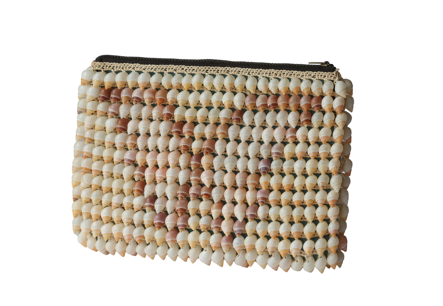 Vintage Crochet Clutch Snail Shell Appliqué