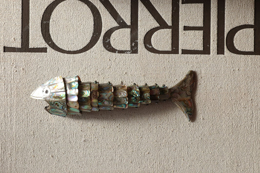 Vintage Articulating Abalone Shell Fish Bottle Opener