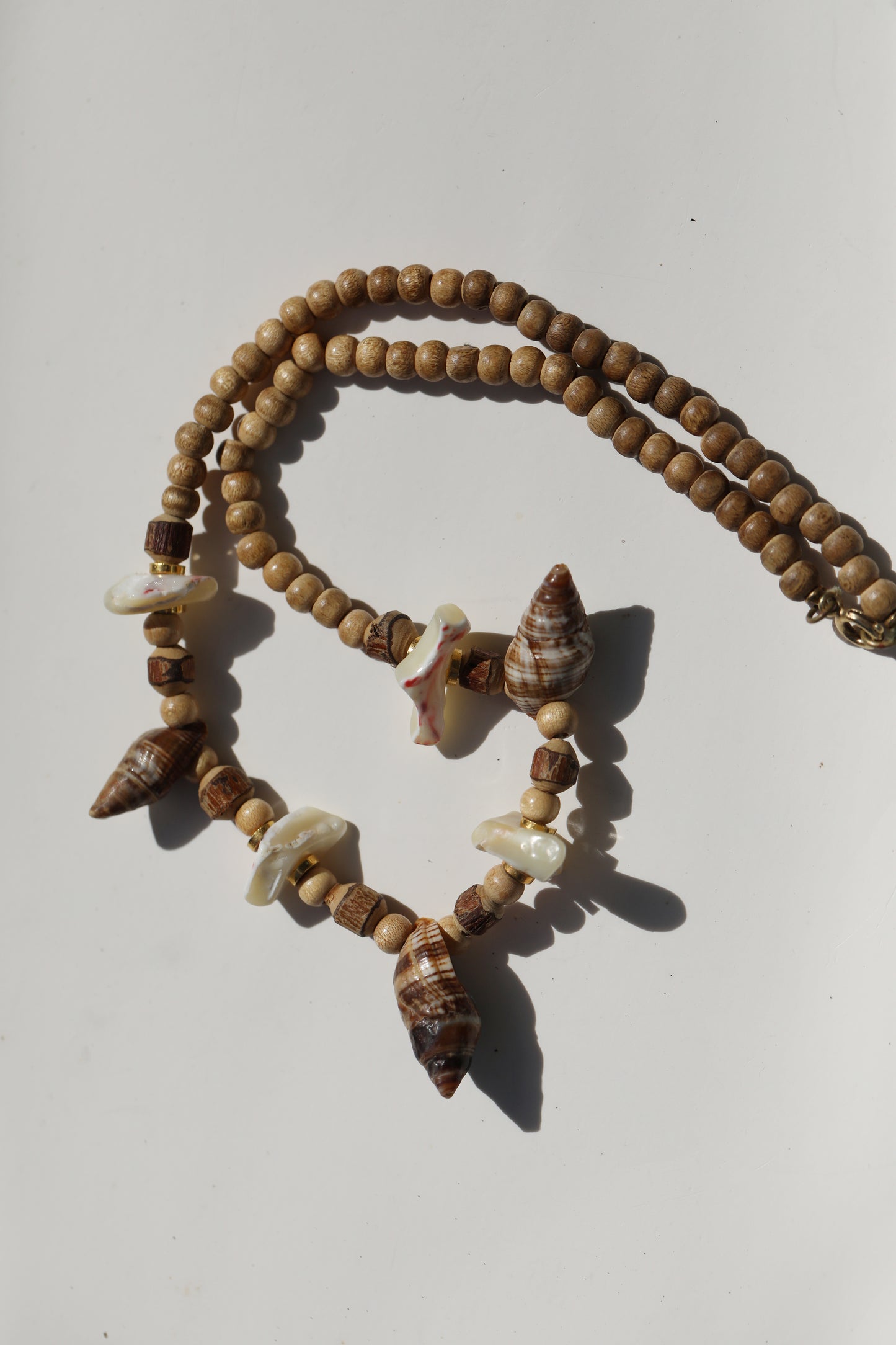 2000s Florida Wooden Bead Necklace