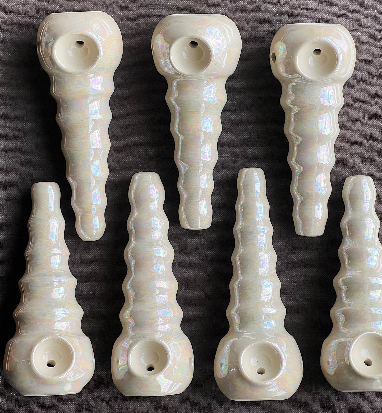 Pearlescent Spiral Shell Pipe