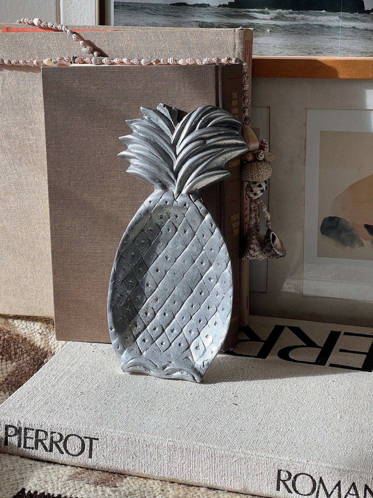 Vintage Cast Silver Pineapple Dish